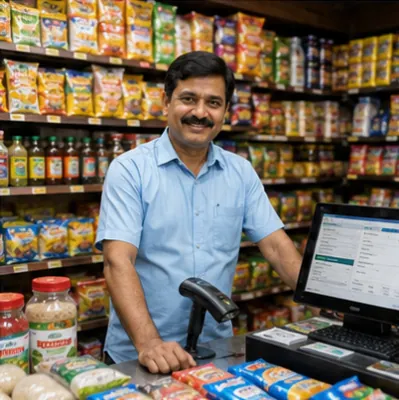 Grocery counter with GST billing